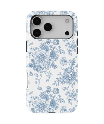 Personalized Toile de Jouy iPhone 17 Case | Custom Name MagSafe Shockproof Case for iPhone 17 Pro Max, 17 Pro & 17 Air