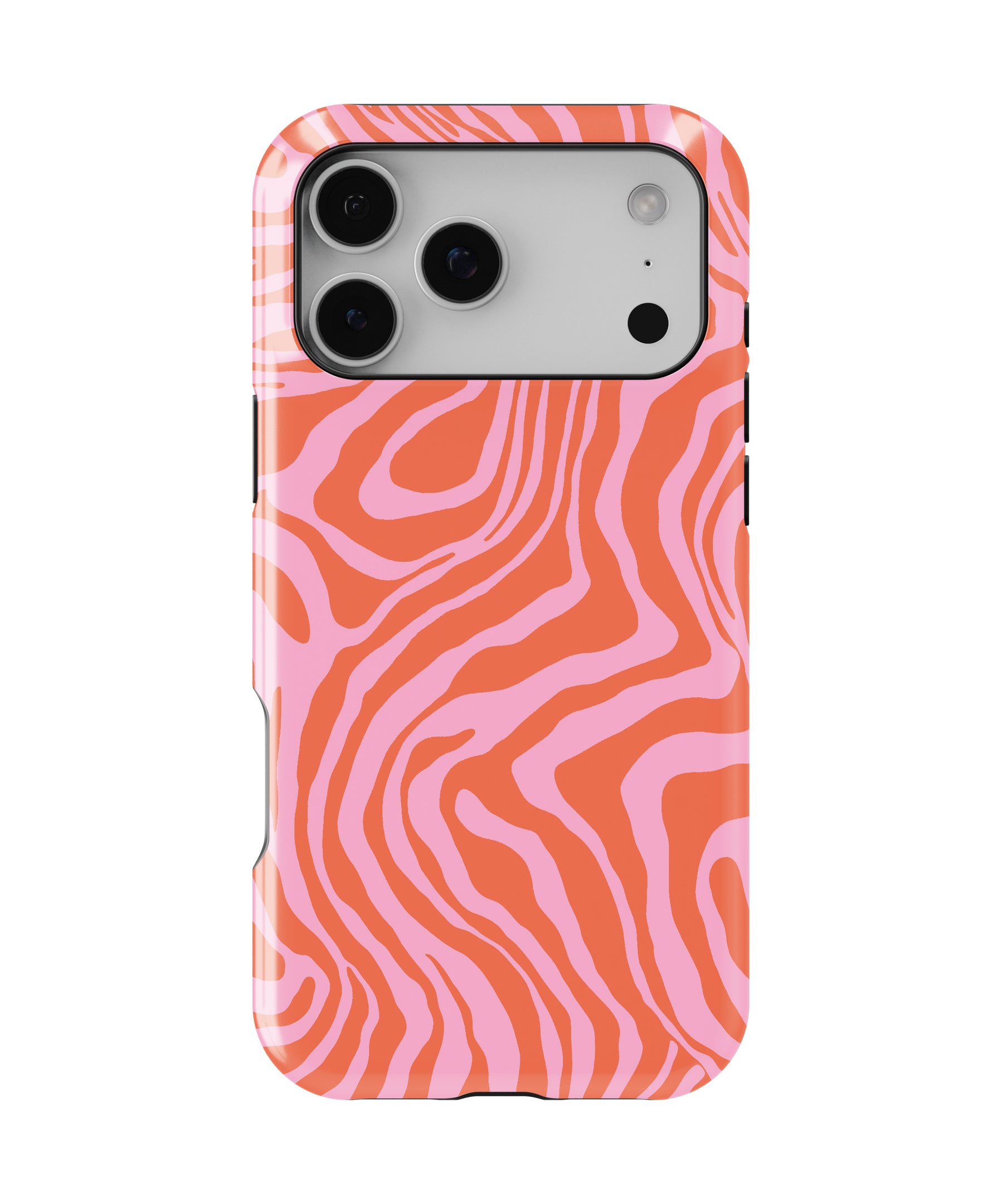 Personalized Coral Waves iPhone 17 Case | Custom Name MagSafe Shockproof Case for iPhone 17 Pro Max, 17 Pro & 17 Air