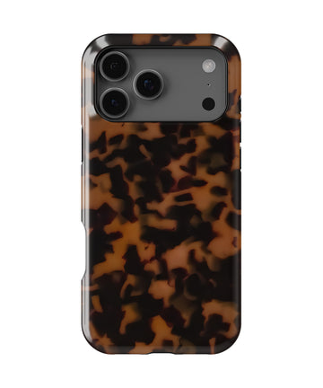 Caramel Tortoise Shell Shockproof MagSafe Case for iPhone - iPhone 17 Pro Max (6.9")