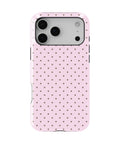Blush Taupe Polka Dot Shockproof MagSafe Case for iPhone - iPhone 17 Pro Max (6.9