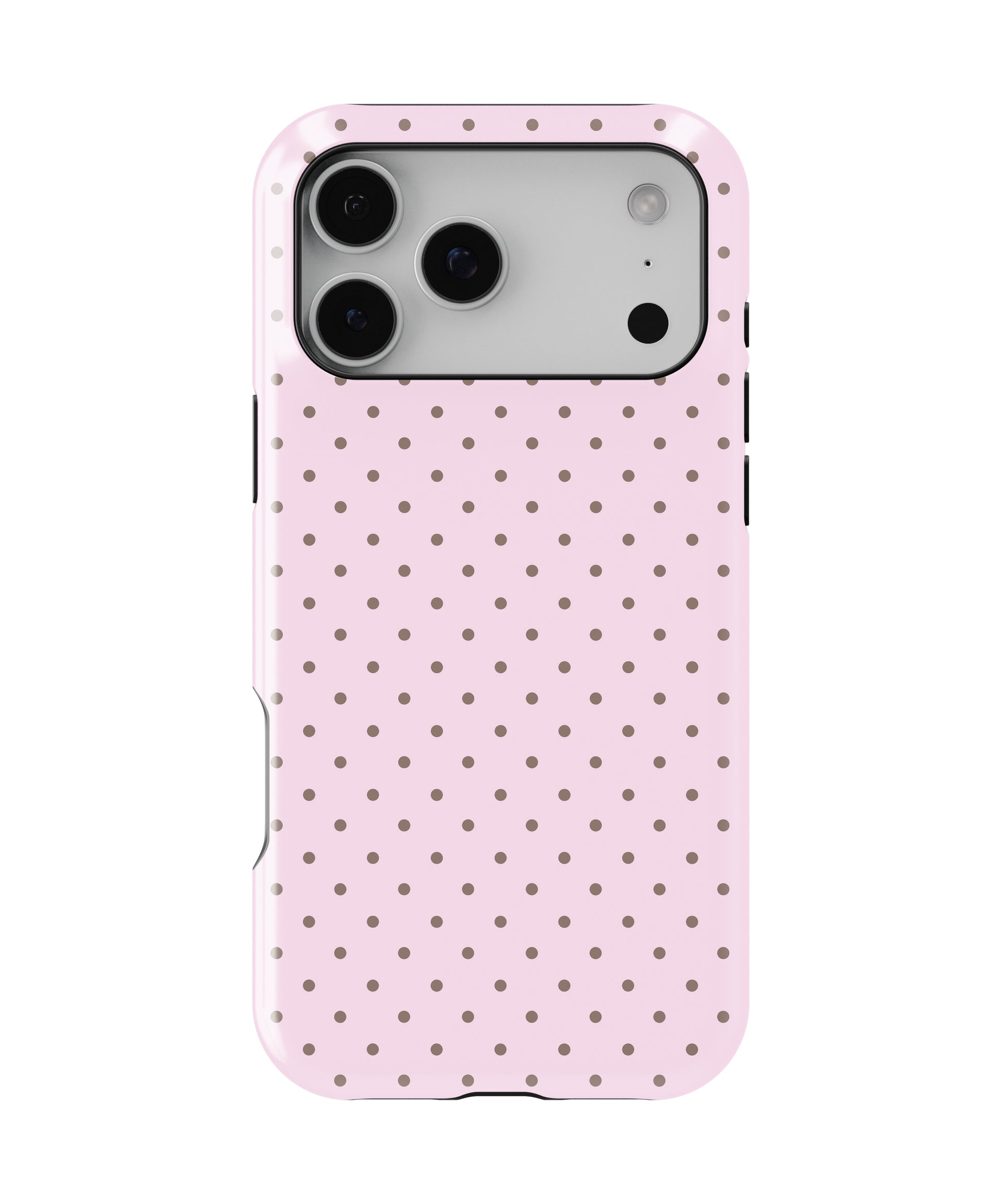 Blush Taupe Polka Dot Shockproof MagSafe Case for iPhone - iPhone 17 Pro Max (6.9")