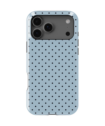 Sky Blue Polka Dot Shockproof MagSafe Case for iPhone - iPhone 17 Pro Max (6.9")