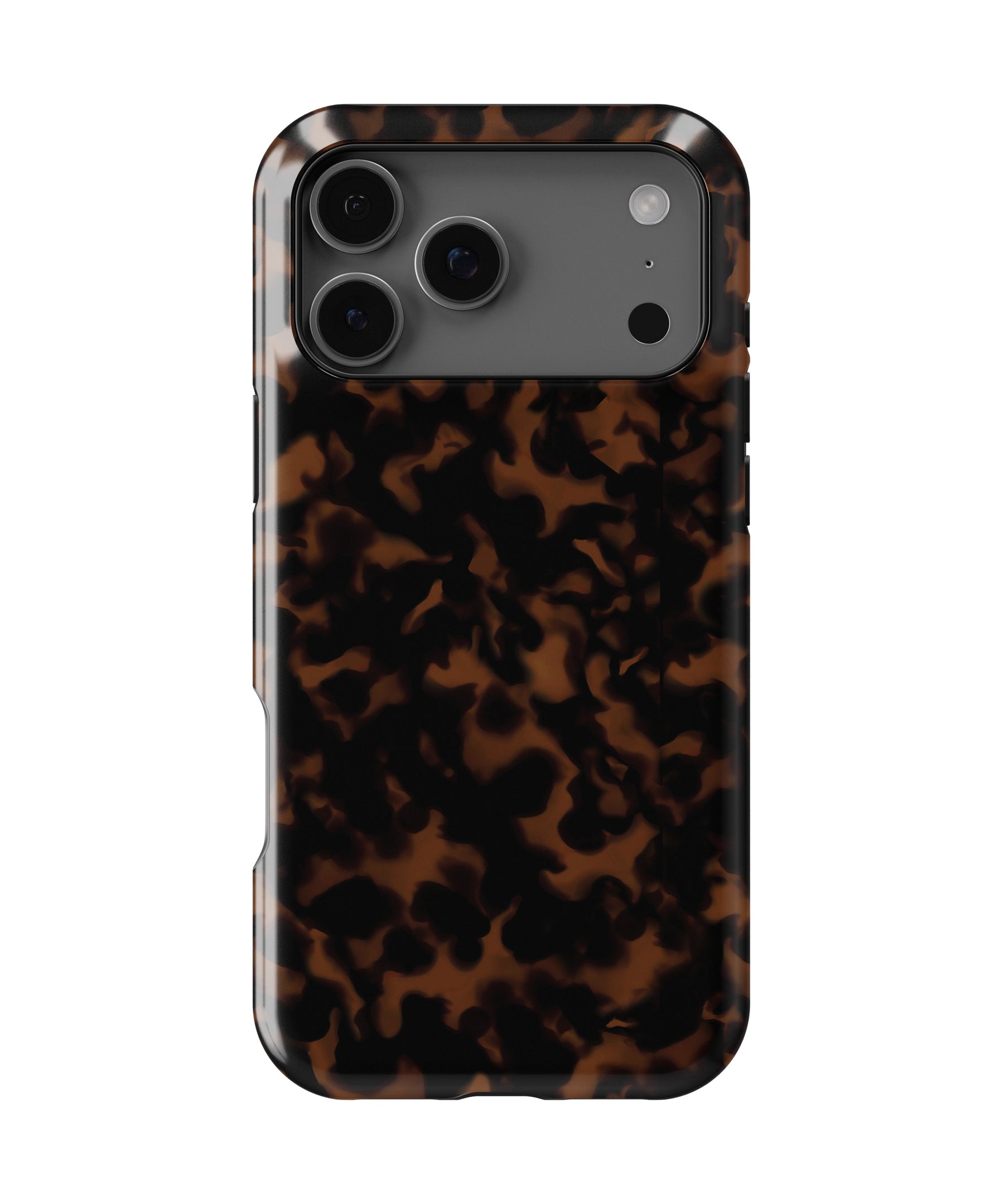 Personalized Dark Tortoise Shell iPhone 17 Case | Custom Name MagSafe Shockproof Case for iPhone 17 Pro Max, 17 Pro & 17 Air