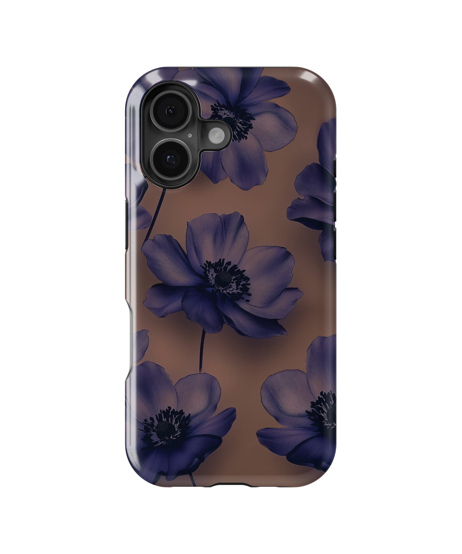 Midnight Violet Bloom Shockproof MagSafe Case for iPhone - iPhone 17 (6.3")