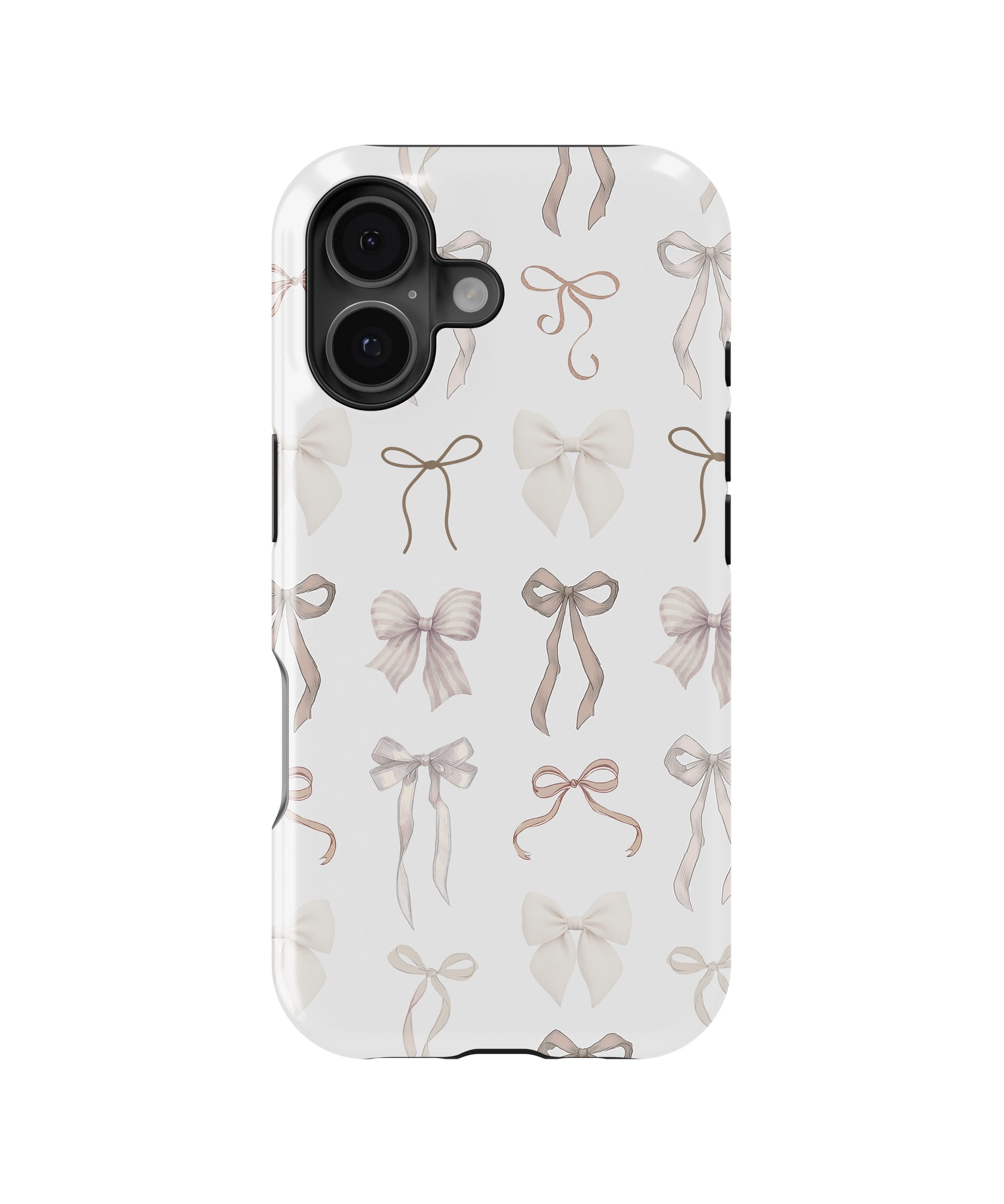 Ivory Coquette Bow Shockproof MagSafe Case for iPhone - iPhone 17 (6.3")