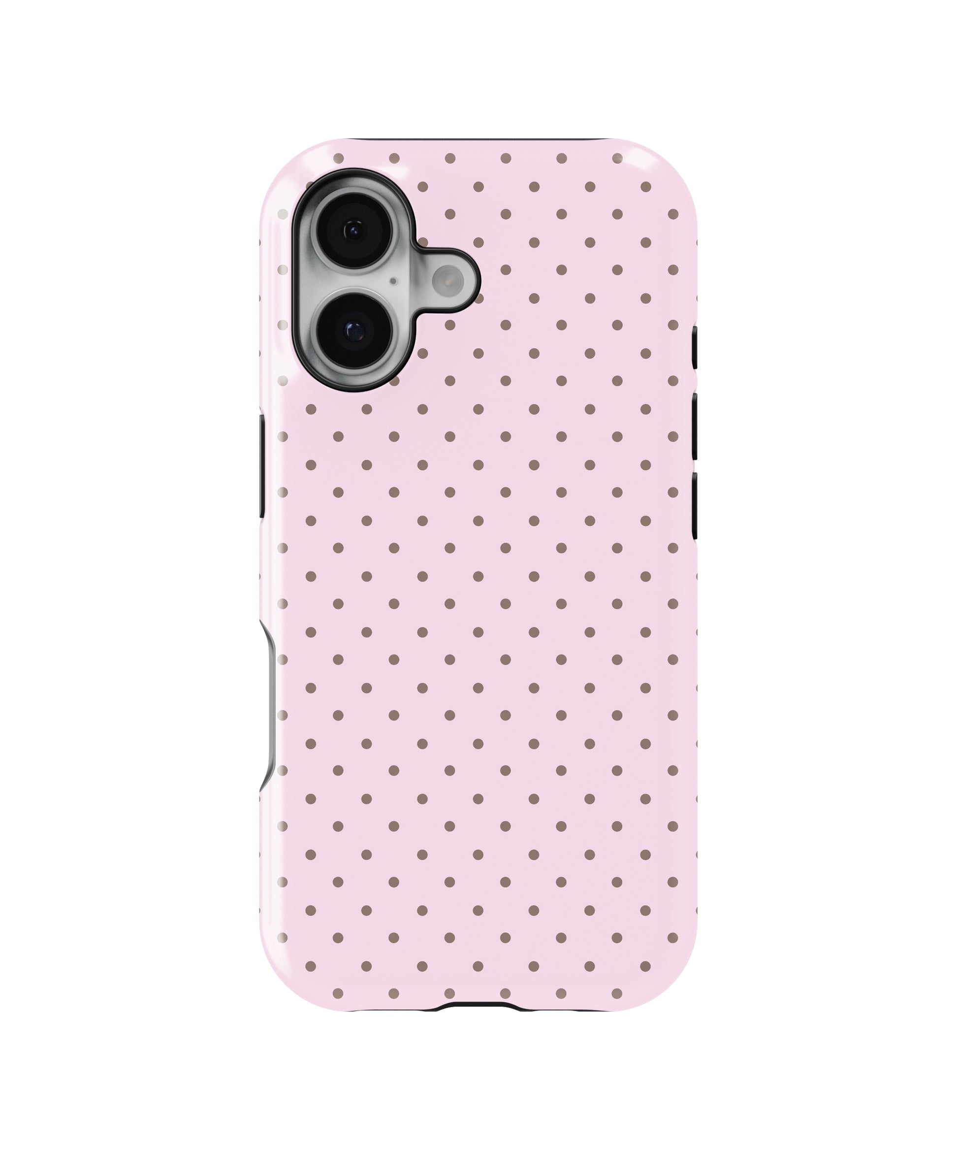Blush Taupe Polka Dot Shockproof MagSafe Case for iPhone - iPhone 17 (6.3")