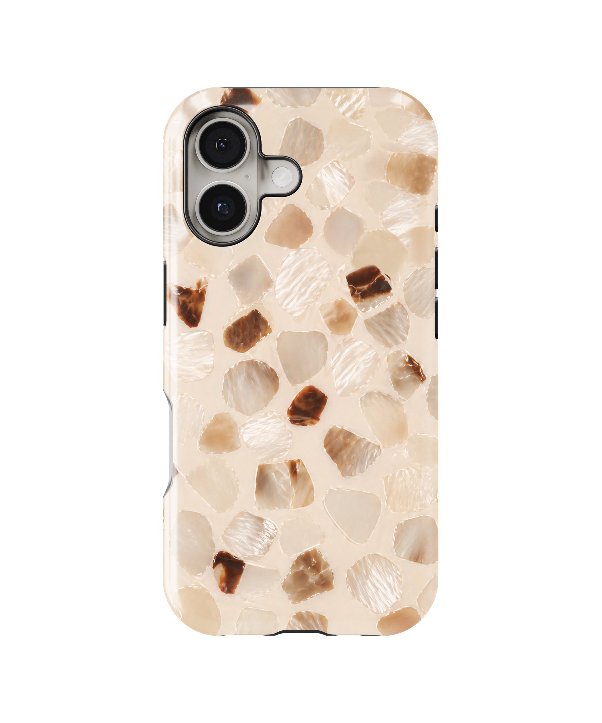 Ivory Pearl Tortoise Shell Shockproof MagSafe Case for iPhone - iPhone 17 (6.3")