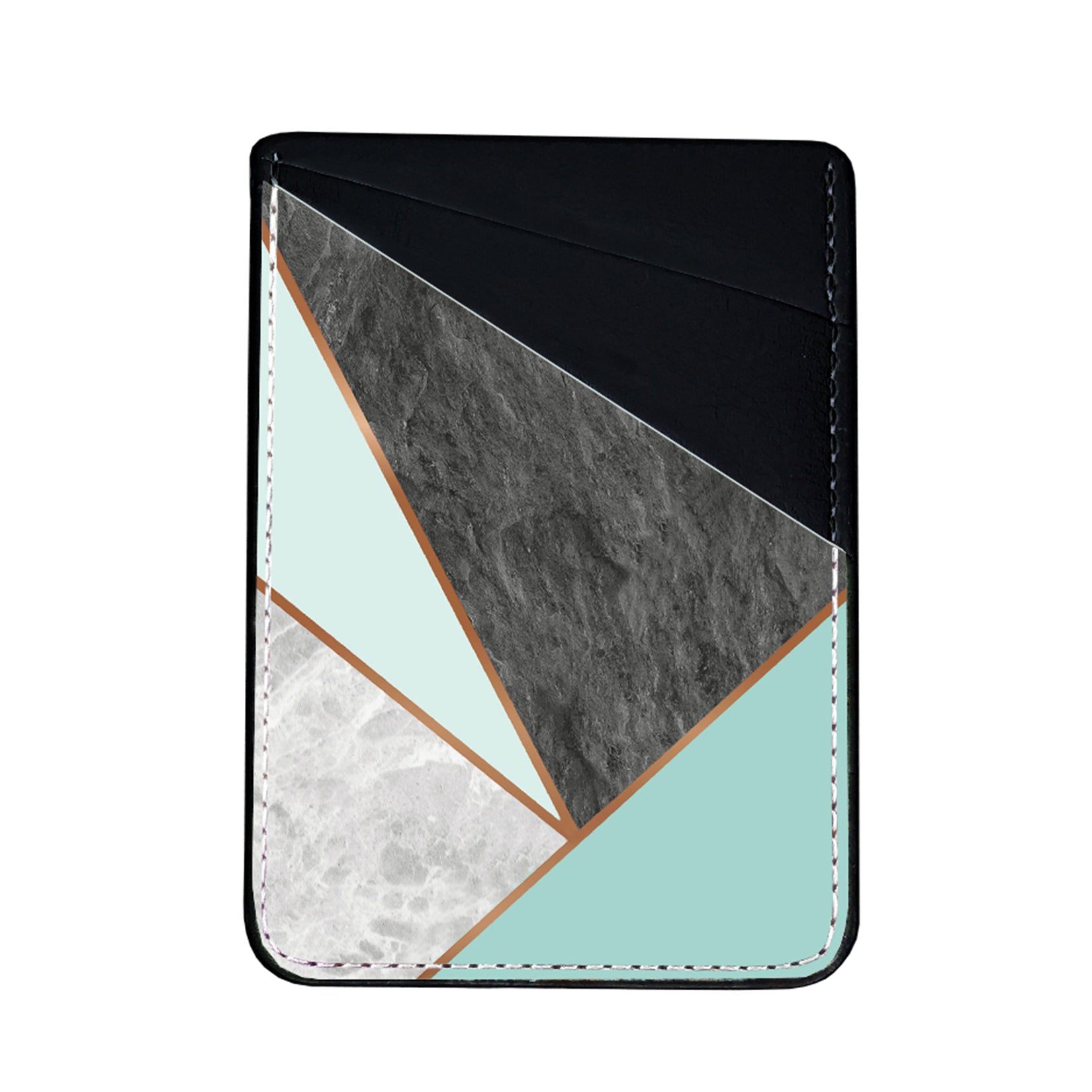 Green Gray Marble Phone Card Holder