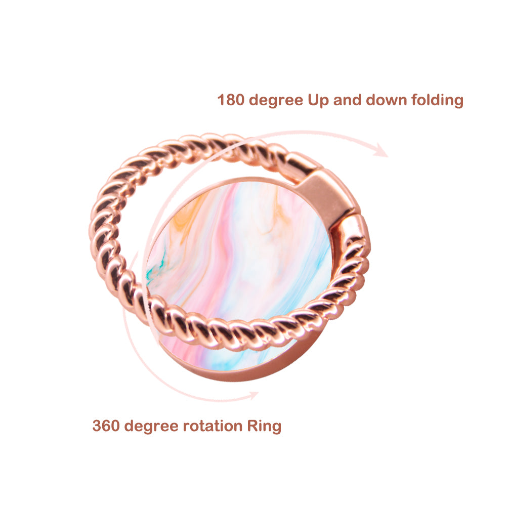 Finger Ring Stand Pastel Marble