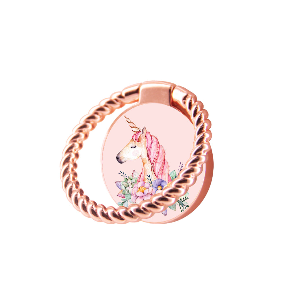 Finger Ring Stand Unicorn Floral