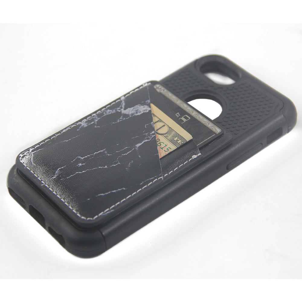 Black Marble Phone Card Holder