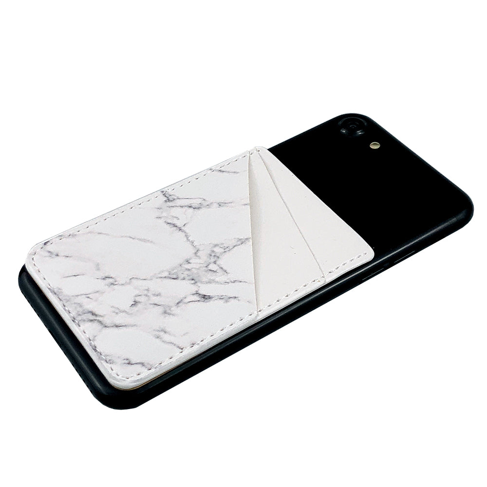 White Marble Phone Card Holder